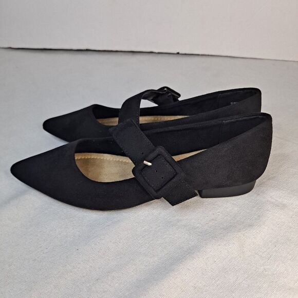 Bella Vita Virginia II Mary Jane Flats Women's Size 6.5M Faux Suede Black - Picture 2 of 9